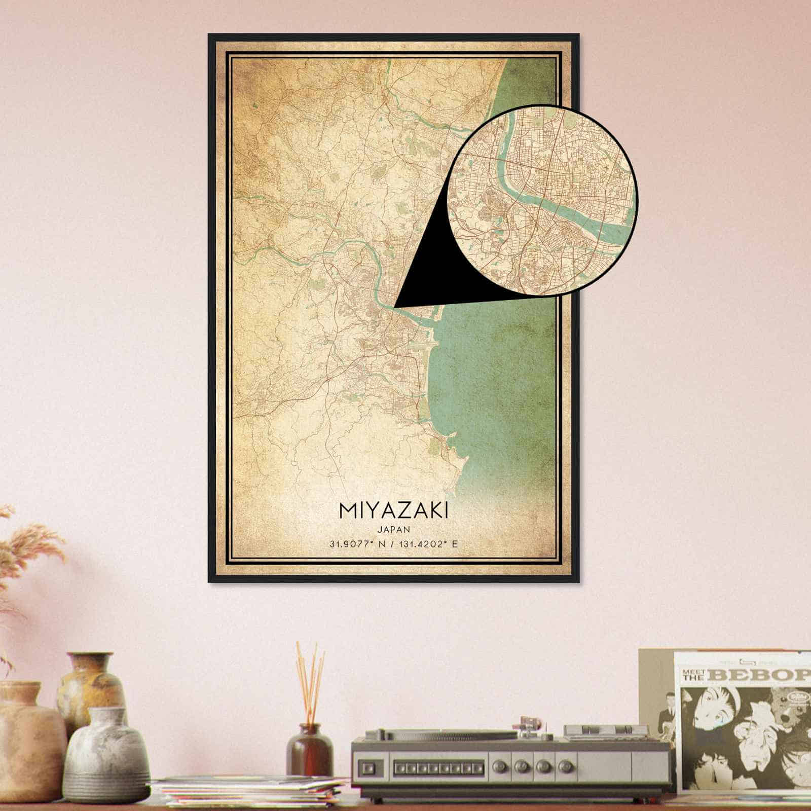 Deerfield Kansas Map Poster, Modern Home Decor Wall Art Print (Copy)