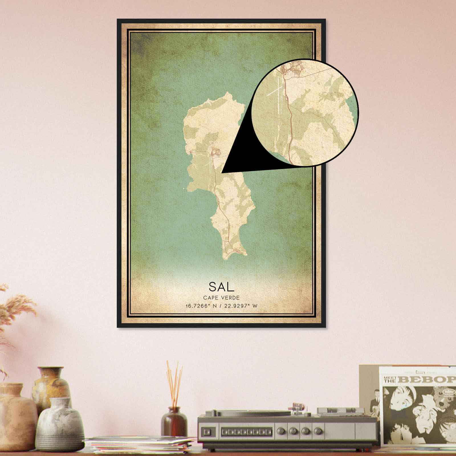 Deerfield Kansas Map Poster, Modern Home Decor Wall Art Print (Copy)