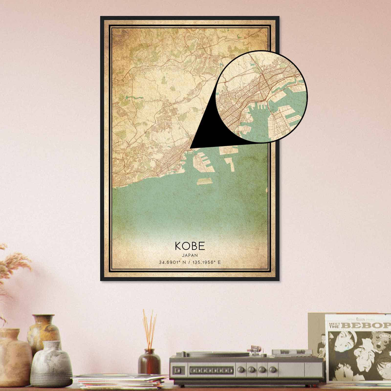 Deerfield Kansas Map Poster, Modern Home Decor Wall Art Print (Copy)