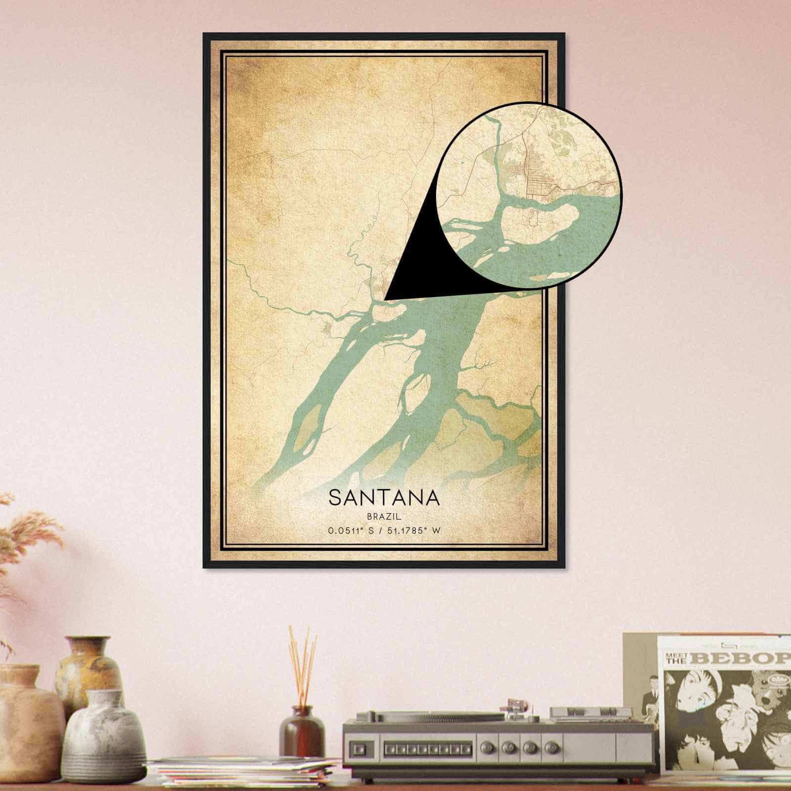 Deerfield Kansas Map Poster, Modern Home Decor Wall Art Print (Copy)