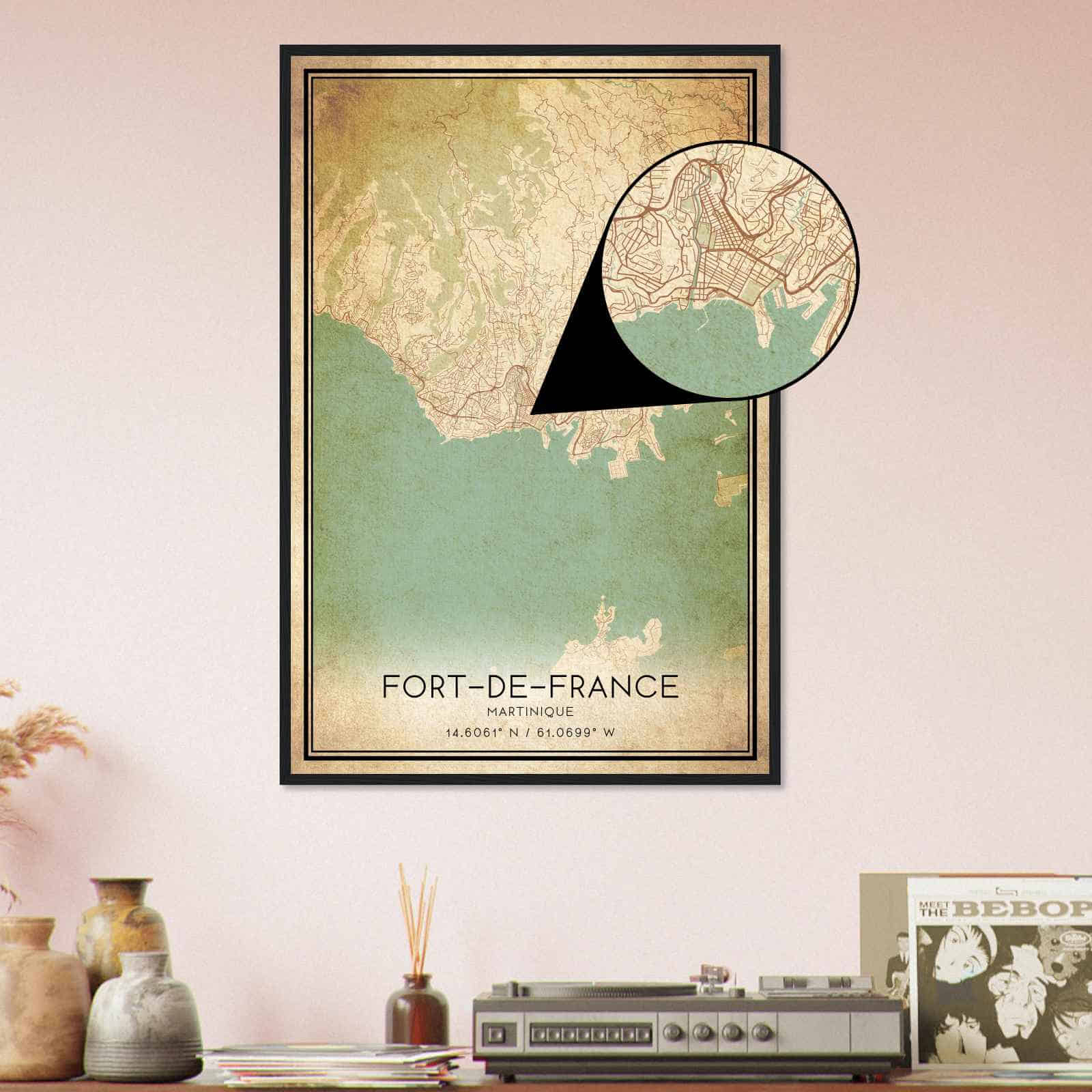 Deerfield Kansas Map Poster, Modern Home Decor Wall Art Print (Copy)