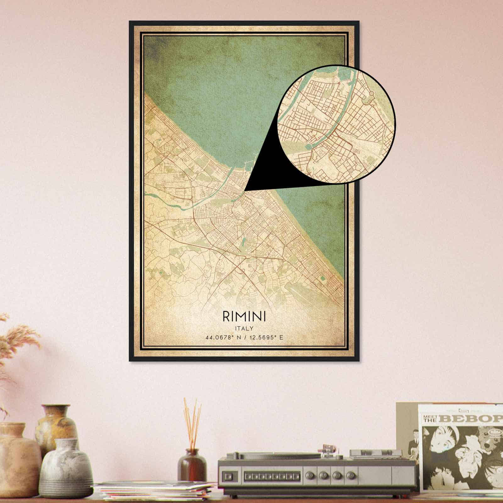 Deerfield Kansas Map Poster, Modern Home Decor Wall Art Print (Copy)