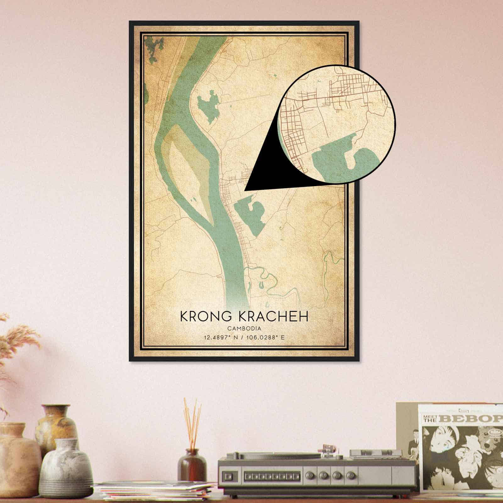 Deerfield Kansas Map Poster, Modern Home Decor Wall Art Print (Copy)