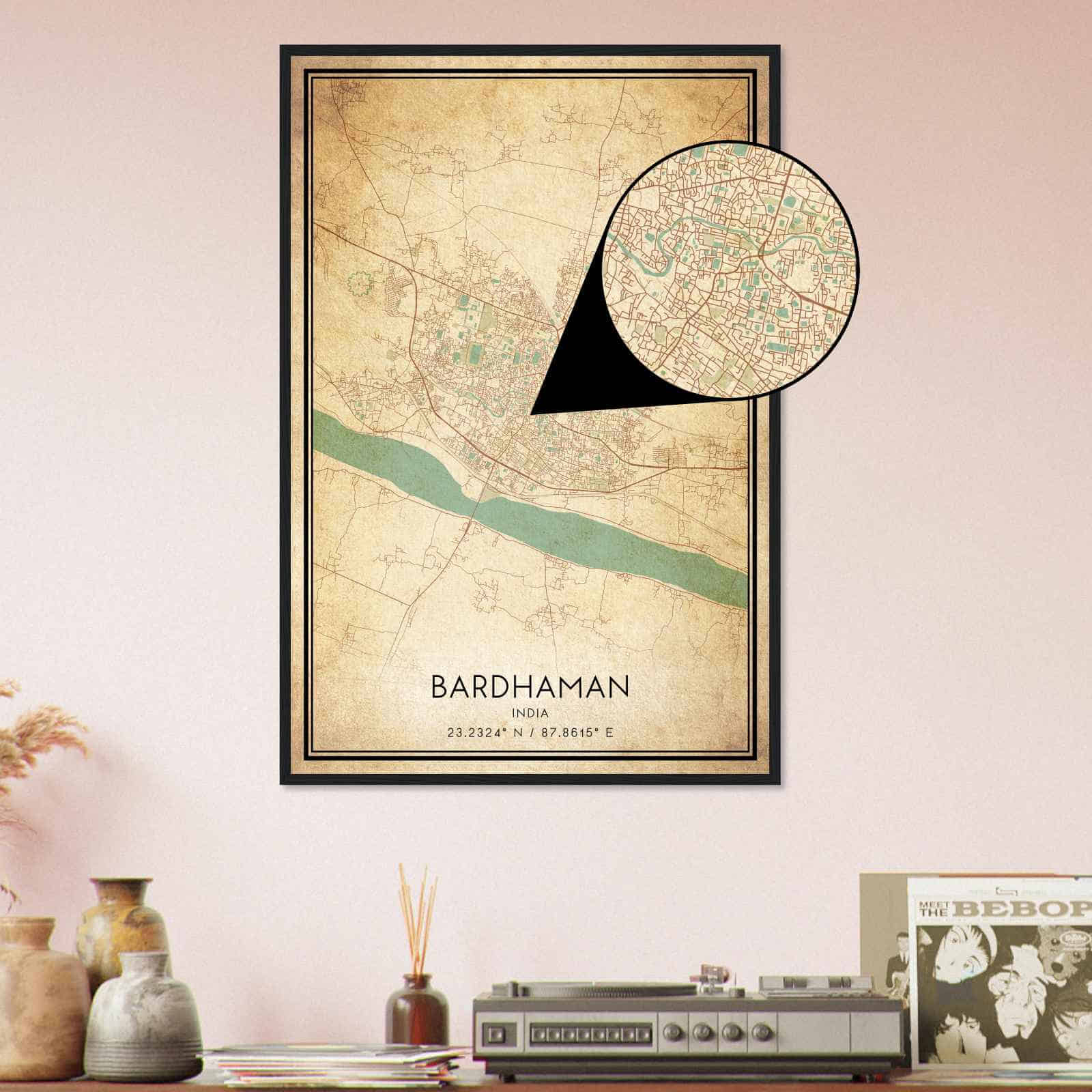 Deerfield Kansas Map Poster, Modern Home Decor Wall Art Print (Copy)
