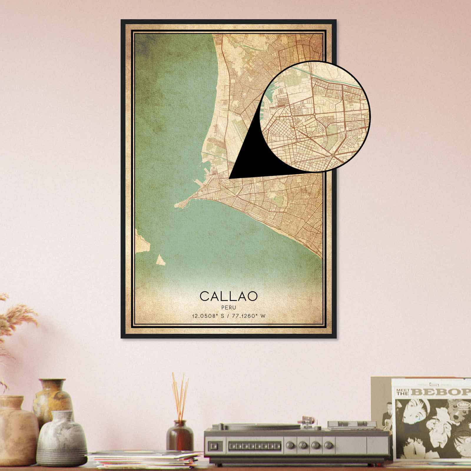 Deerfield Kansas Map Poster, Modern Home Decor Wall Art Print (Copy)