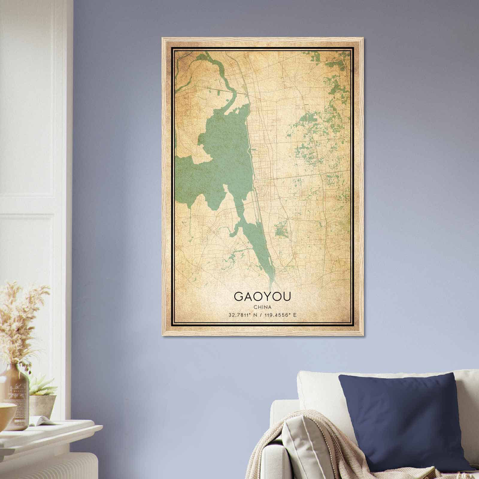 Deerfield Kansas Map Poster, Modern Home Decor Wall Art Print (Copy)
