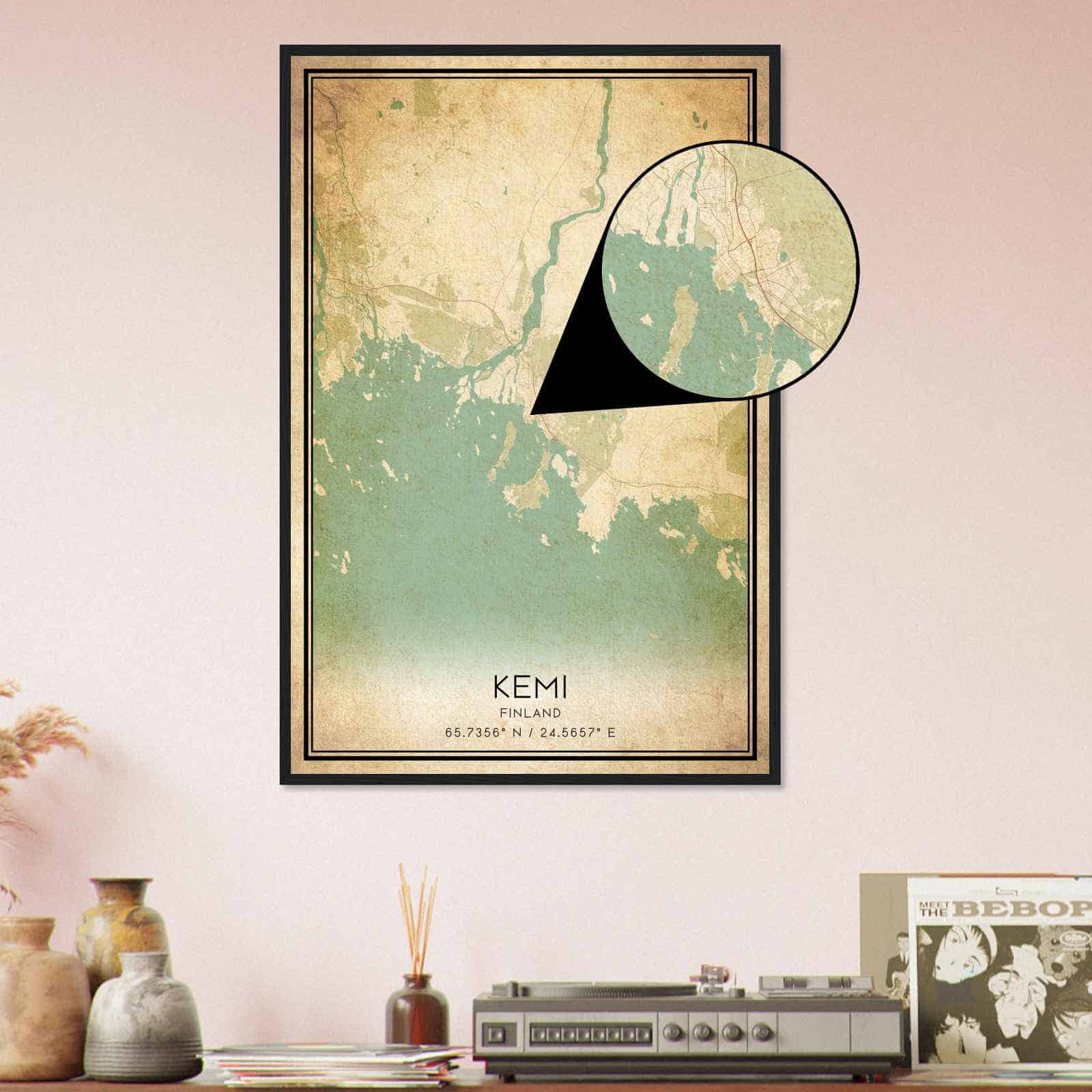 Deerfield Kansas Map Poster, Modern Home Decor Wall Art Print (Copy)