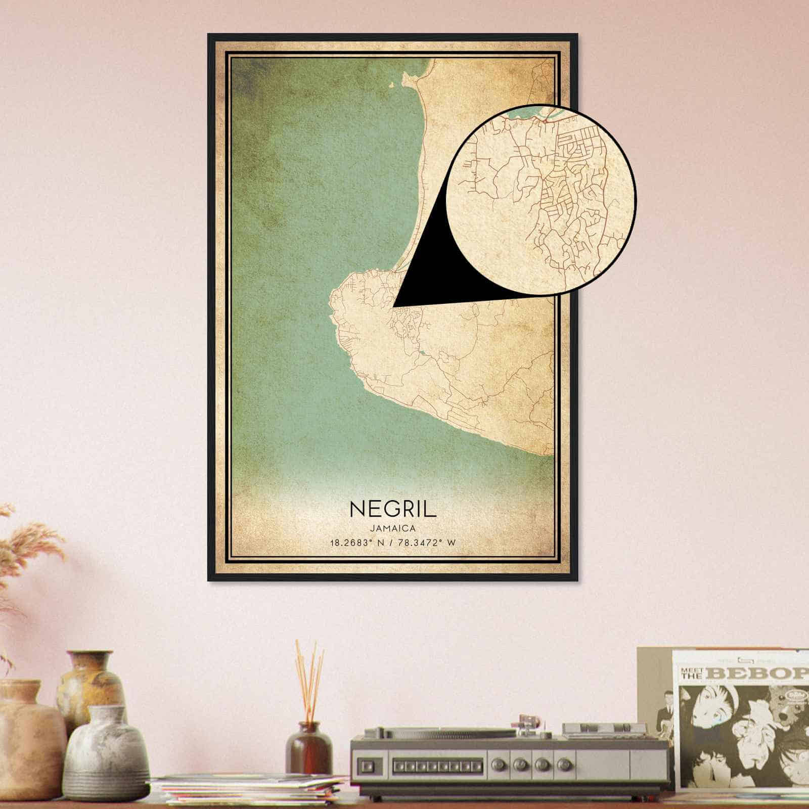 Deerfield Kansas Map Poster, Modern Home Decor Wall Art Print (Copy)