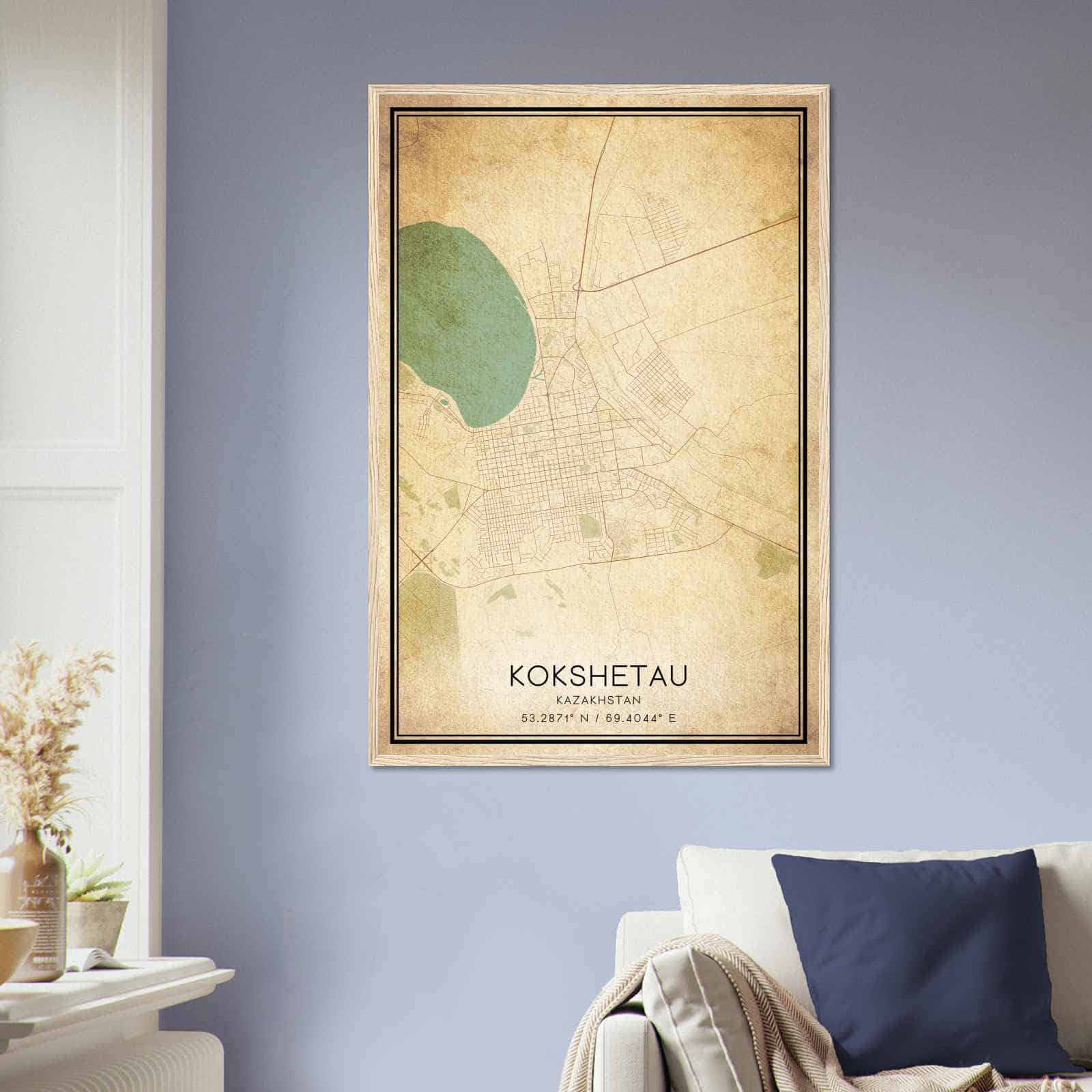 Deerfield Kansas Map Poster, Modern Home Decor Wall Art Print (Copy)