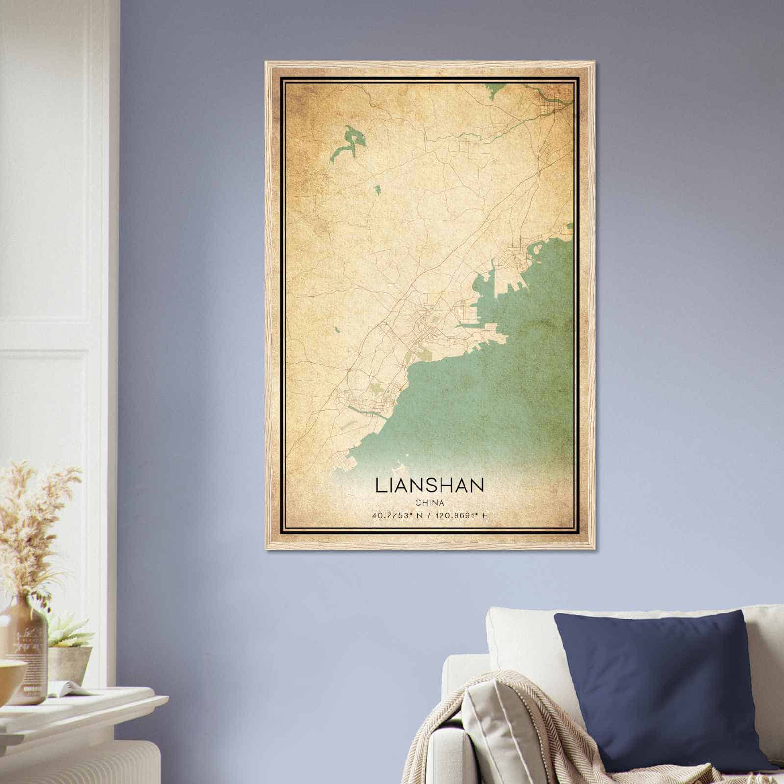 Deerfield Kansas Map Poster, Modern Home Decor Wall Art Print (Copy)