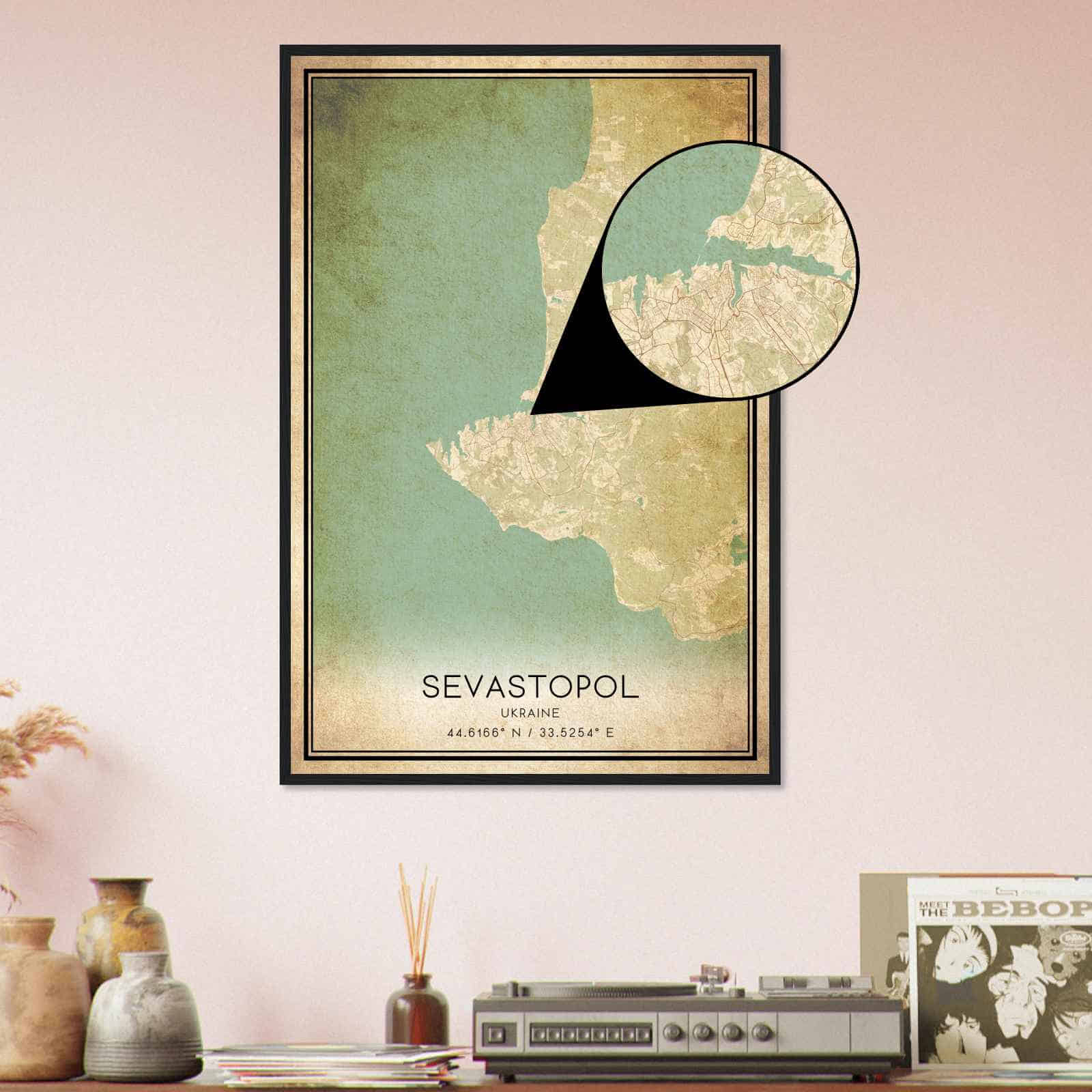 Deerfield Kansas Map Poster, Modern Home Decor Wall Art Print (Copy)