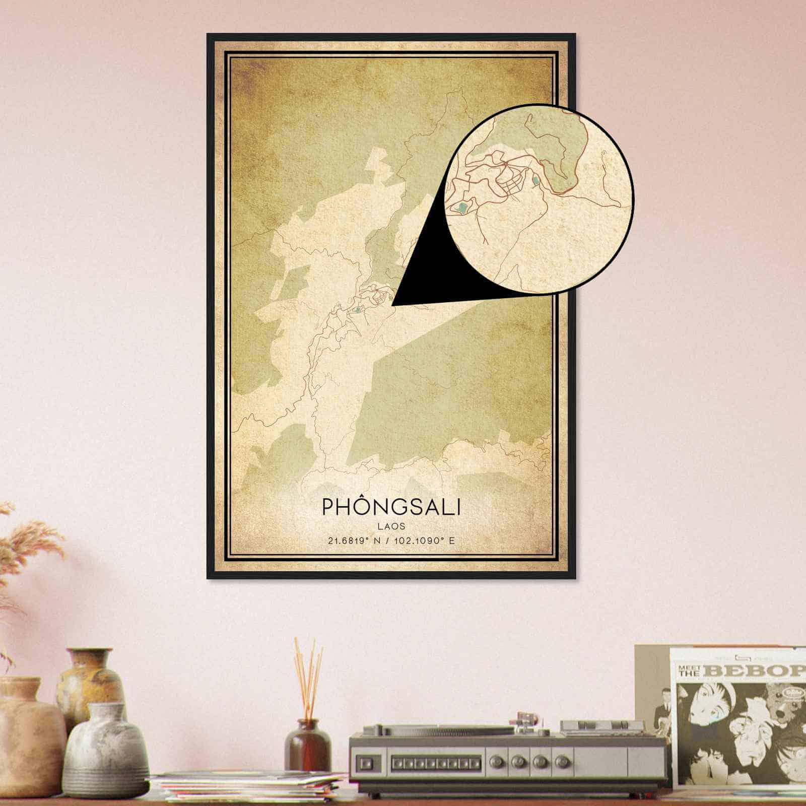 Deerfield Kansas Map Poster, Modern Home Decor Wall Art Print (Copy)