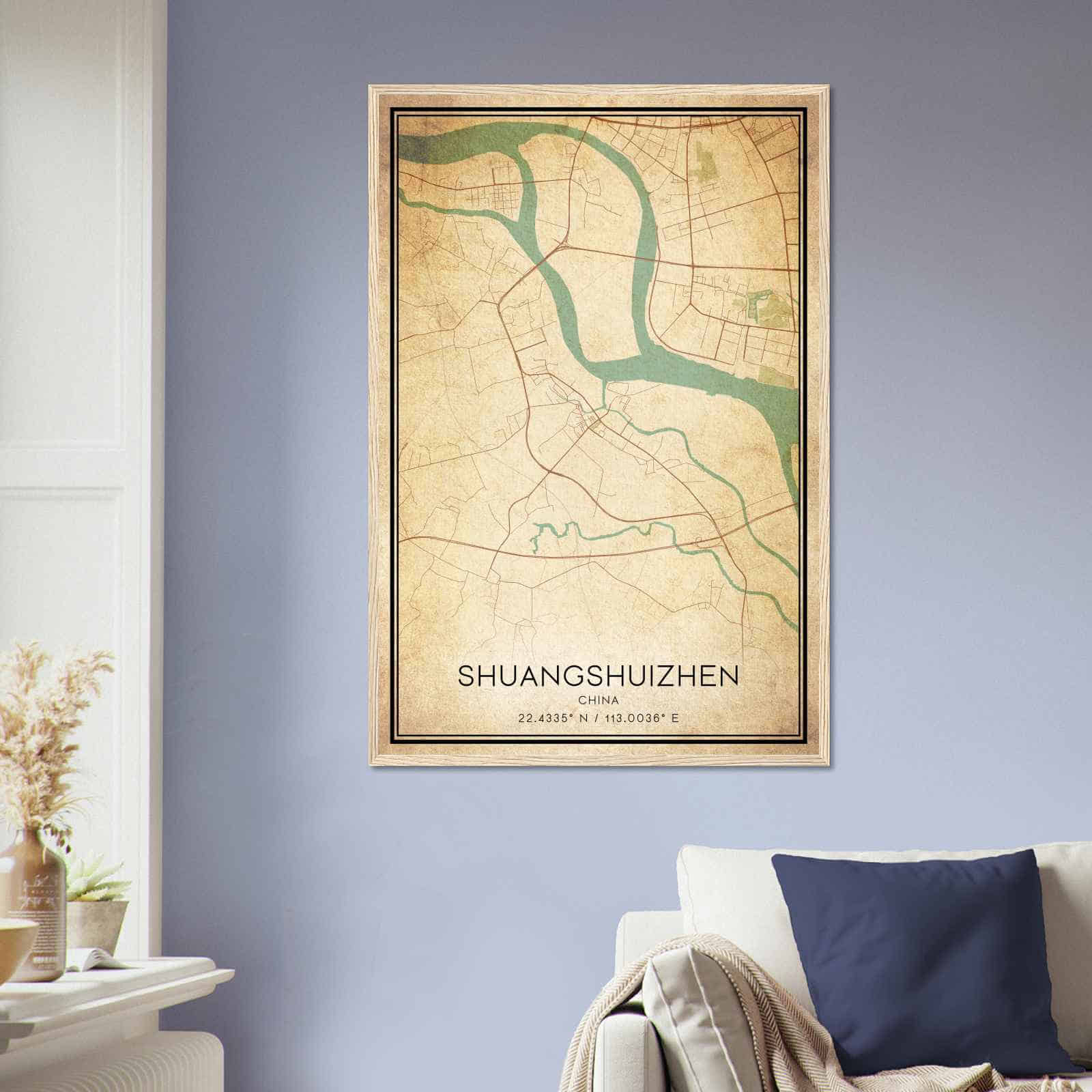 Deerfield Kansas Map Poster, Modern Home Decor Wall Art Print (Copy)