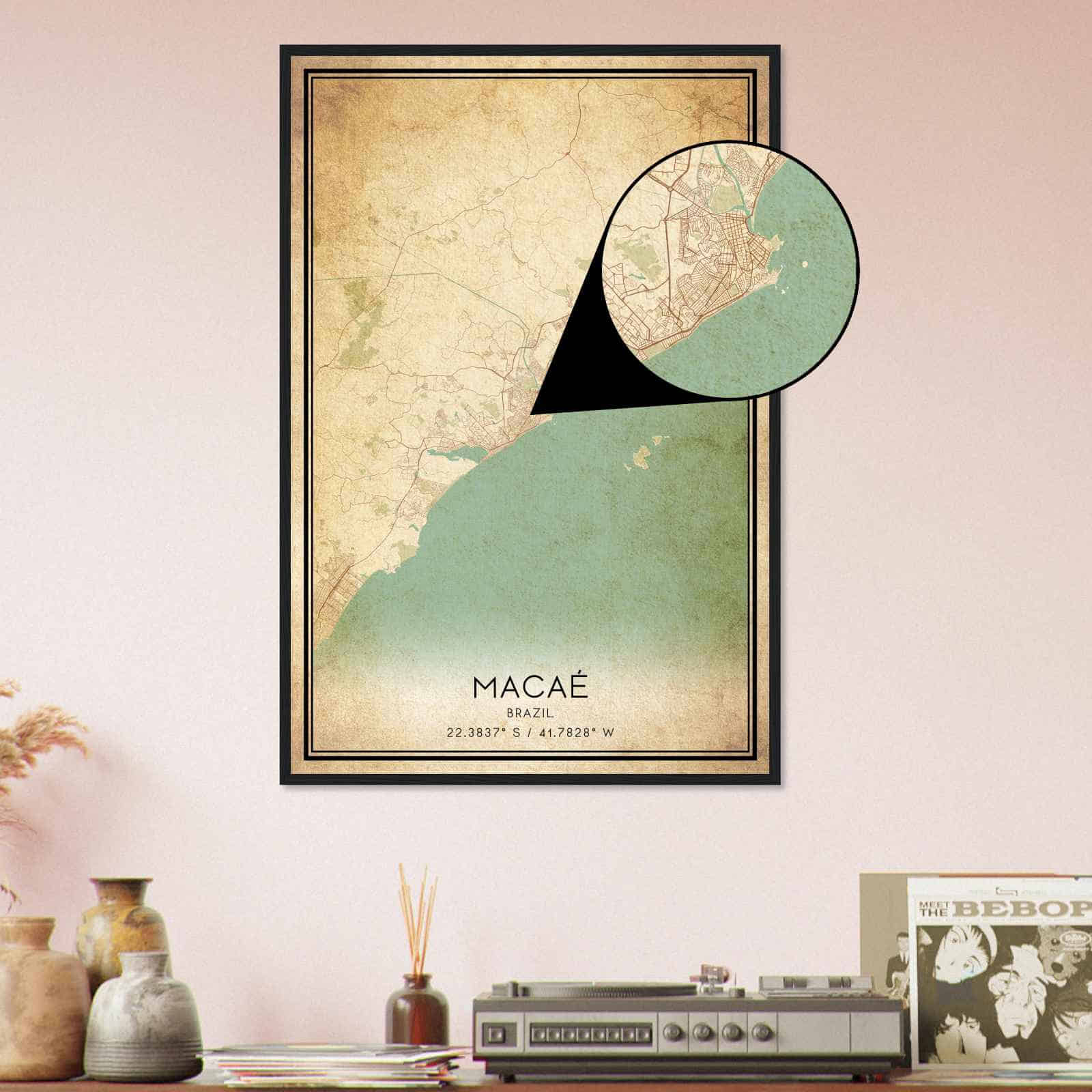 Deerfield Kansas Map Poster, Modern Home Decor Wall Art Print (Copy)