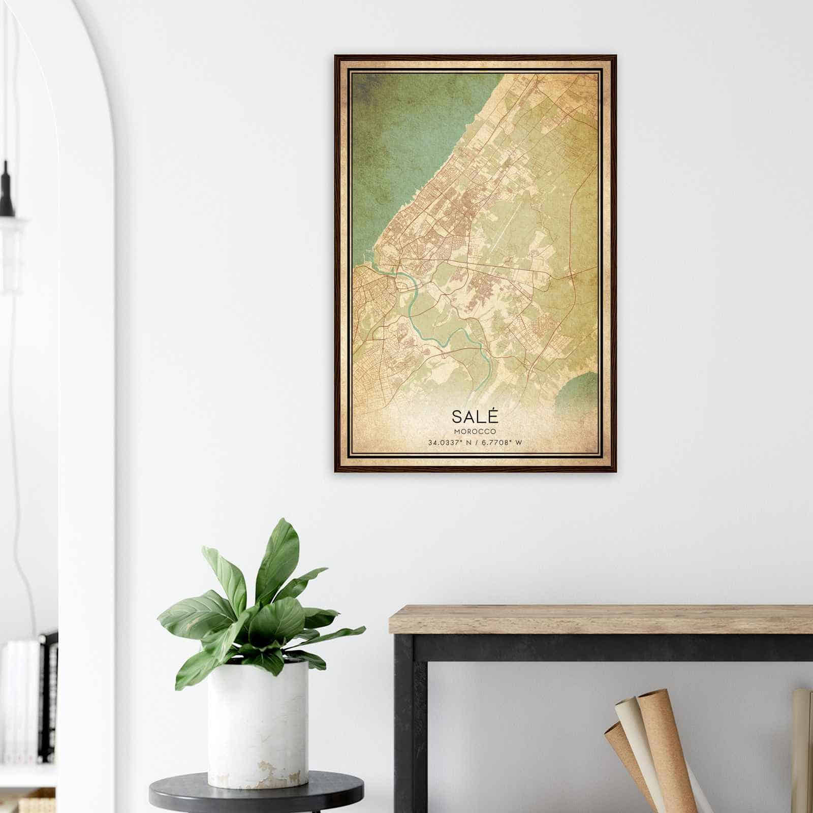 Deerfield Kansas Map Poster, Modern Home Decor Wall Art Print (Copy)