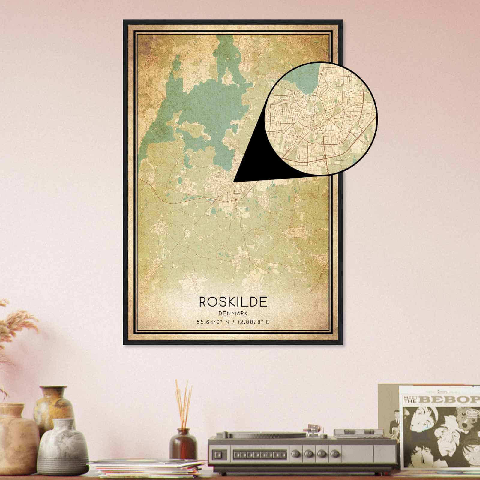 Deerfield Kansas Map Poster, Modern Home Decor Wall Art Print (Copy)