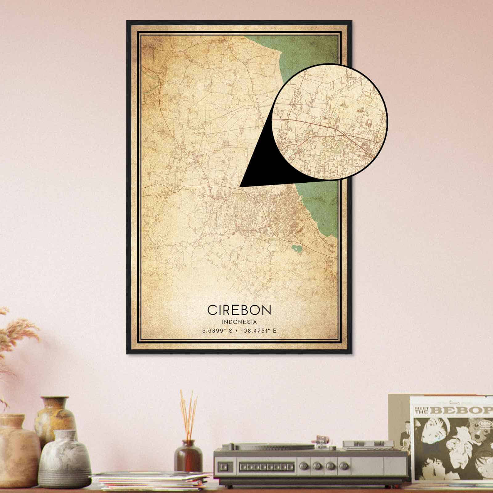 Deerfield Kansas Map Poster, Modern Home Decor Wall Art Print (Copy)