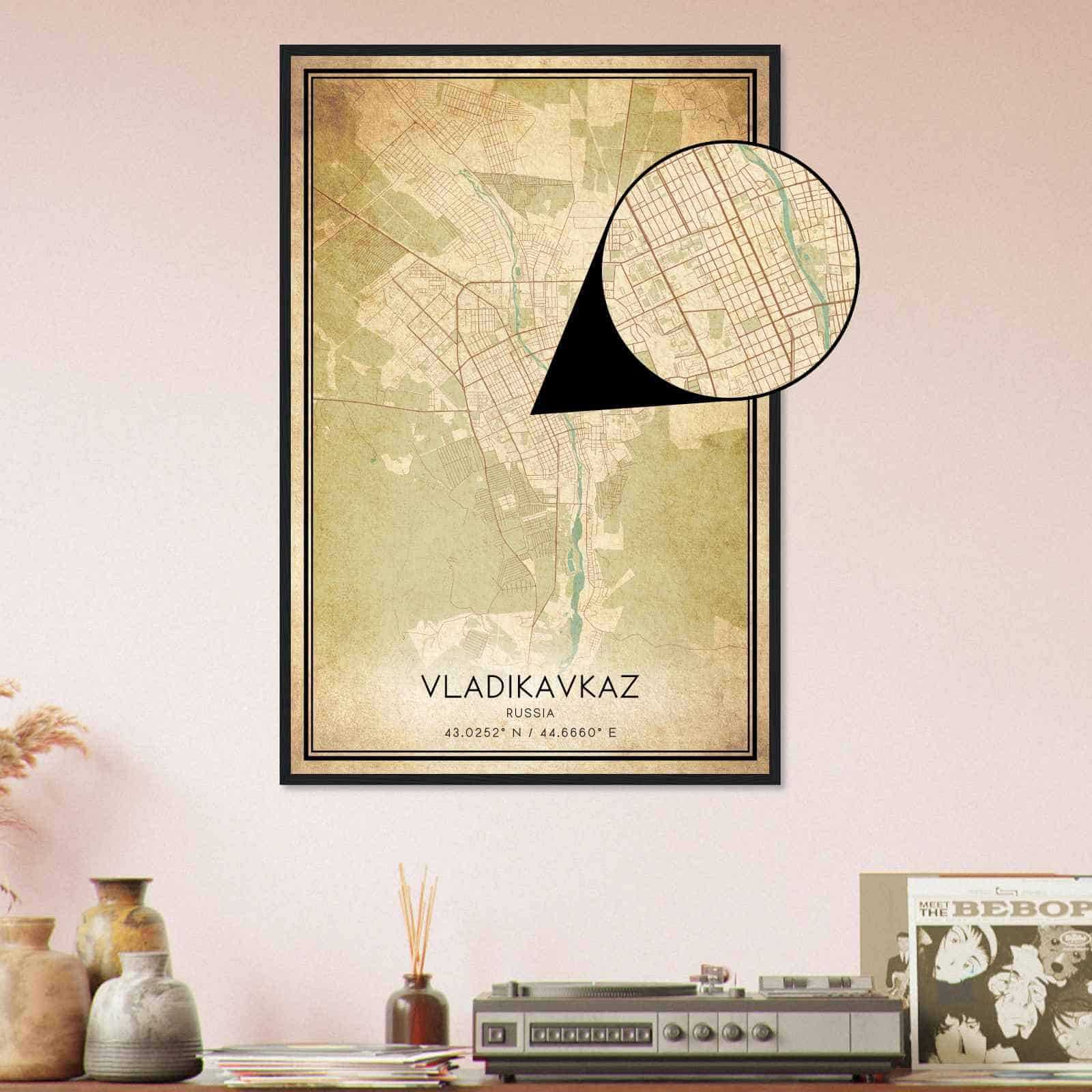 Deerfield Kansas Map Poster, Modern Home Decor Wall Art Print (Copy)