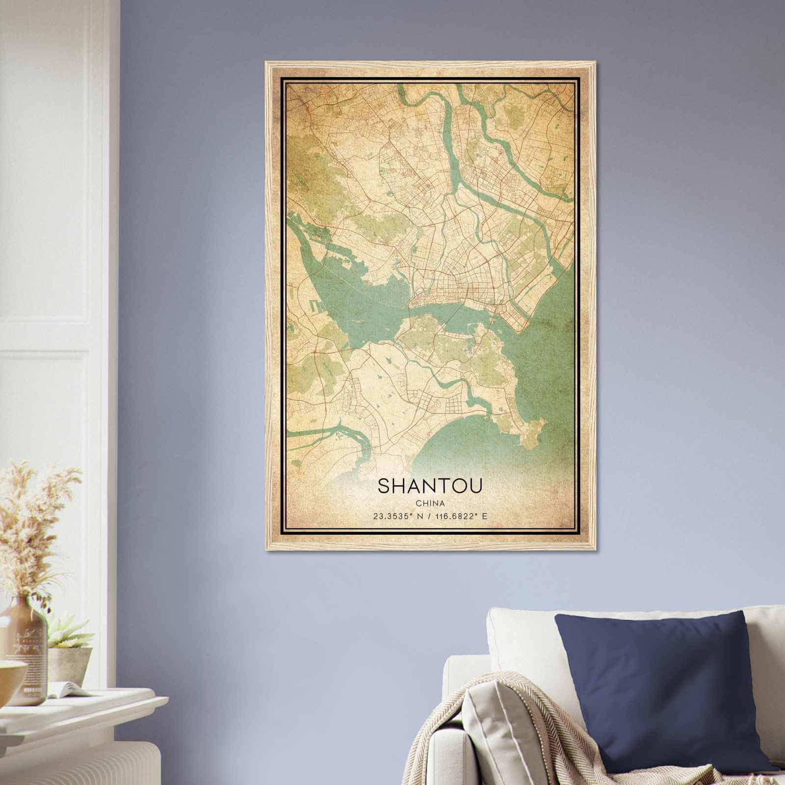Deerfield Kansas Map Poster, Modern Home Decor Wall Art Print (Copy)