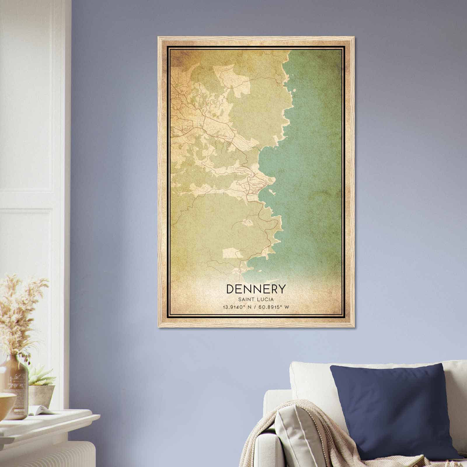 Deerfield Kansas Map Poster, Modern Home Decor Wall Art Print (Copy)