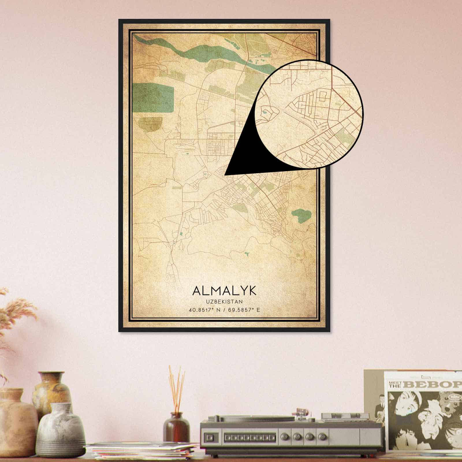 Deerfield Kansas Map Poster, Modern Home Decor Wall Art Print (Copy)