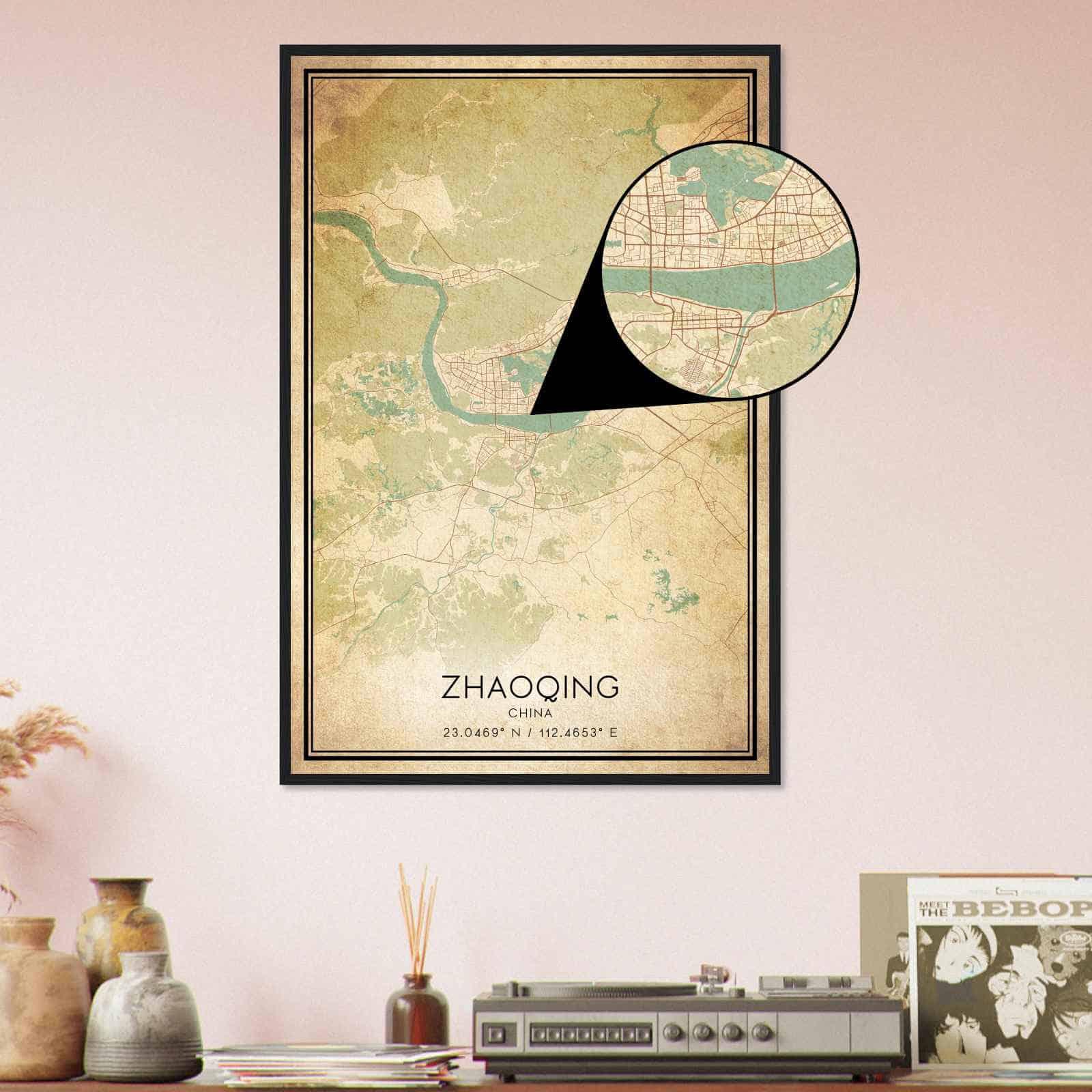 Deerfield Kansas Map Poster, Modern Home Decor Wall Art Print (Copy)