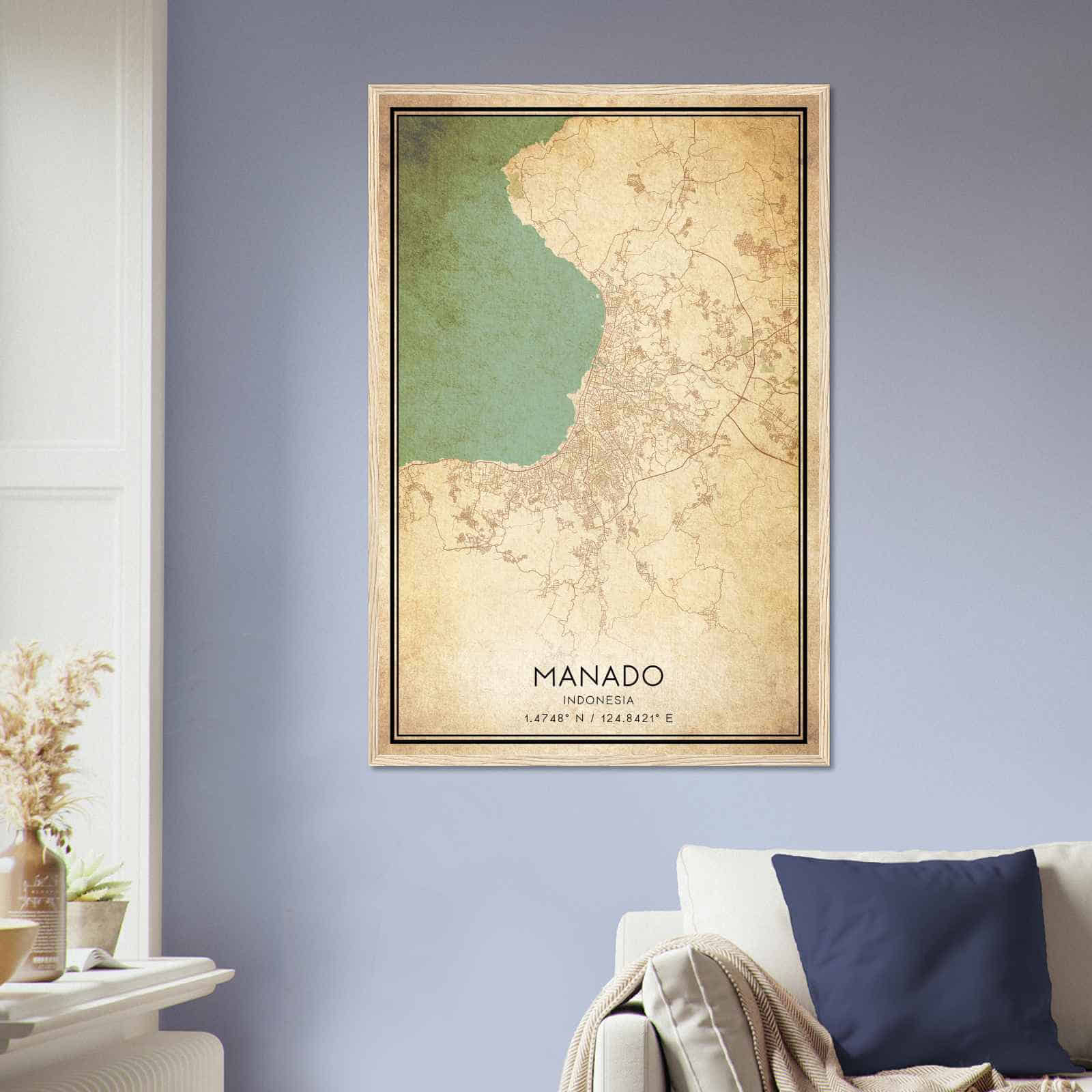 Deerfield Kansas Map Poster, Modern Home Decor Wall Art Print (Copy)