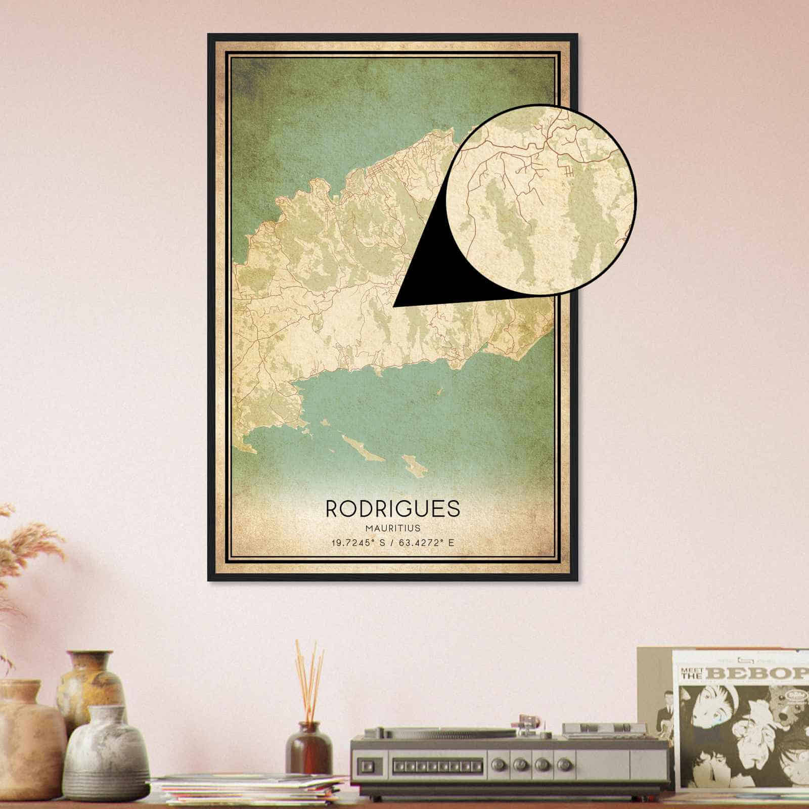 Deerfield Kansas Map Poster, Modern Home Decor Wall Art Print (Copy)