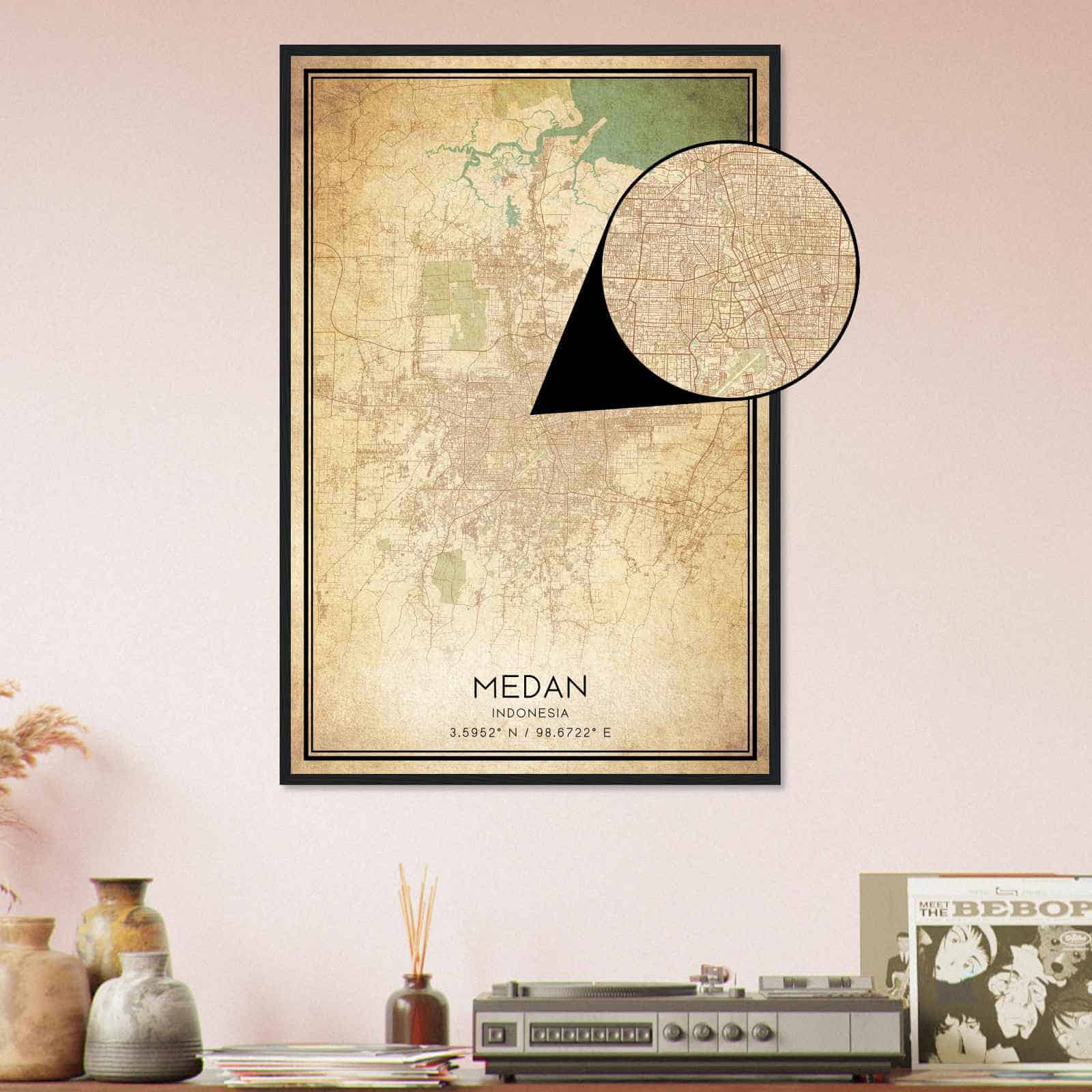 Deerfield Kansas Map Poster, Modern Home Decor Wall Art Print (Copy)