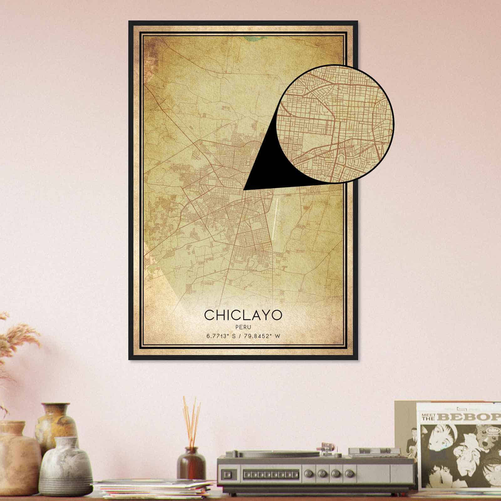 Deerfield Kansas Map Poster, Modern Home Decor Wall Art Print (Copy)