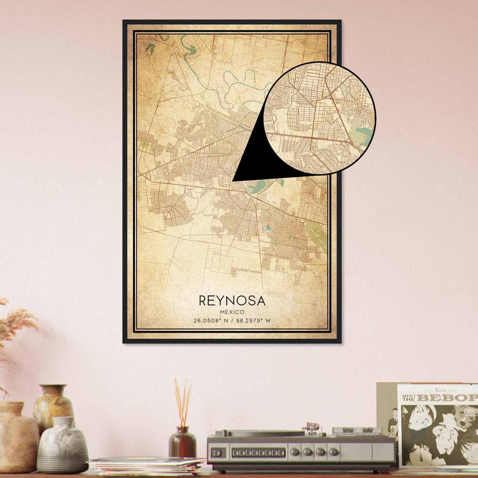 Deerfield Kansas Map Poster, Modern Home Decor Wall Art Print (Copy)
