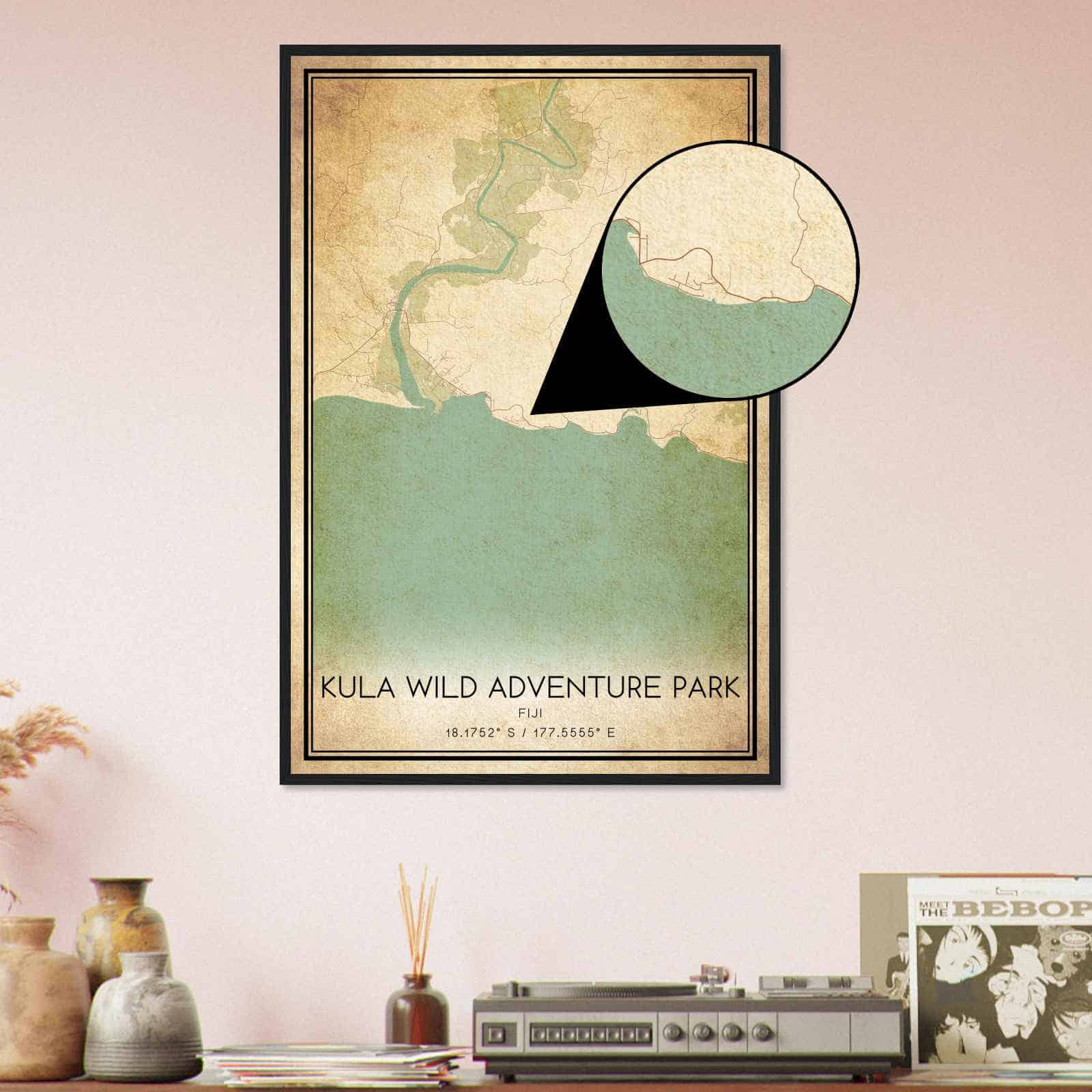 Deerfield Kansas Map Poster, Modern Home Decor Wall Art Print (Copy)