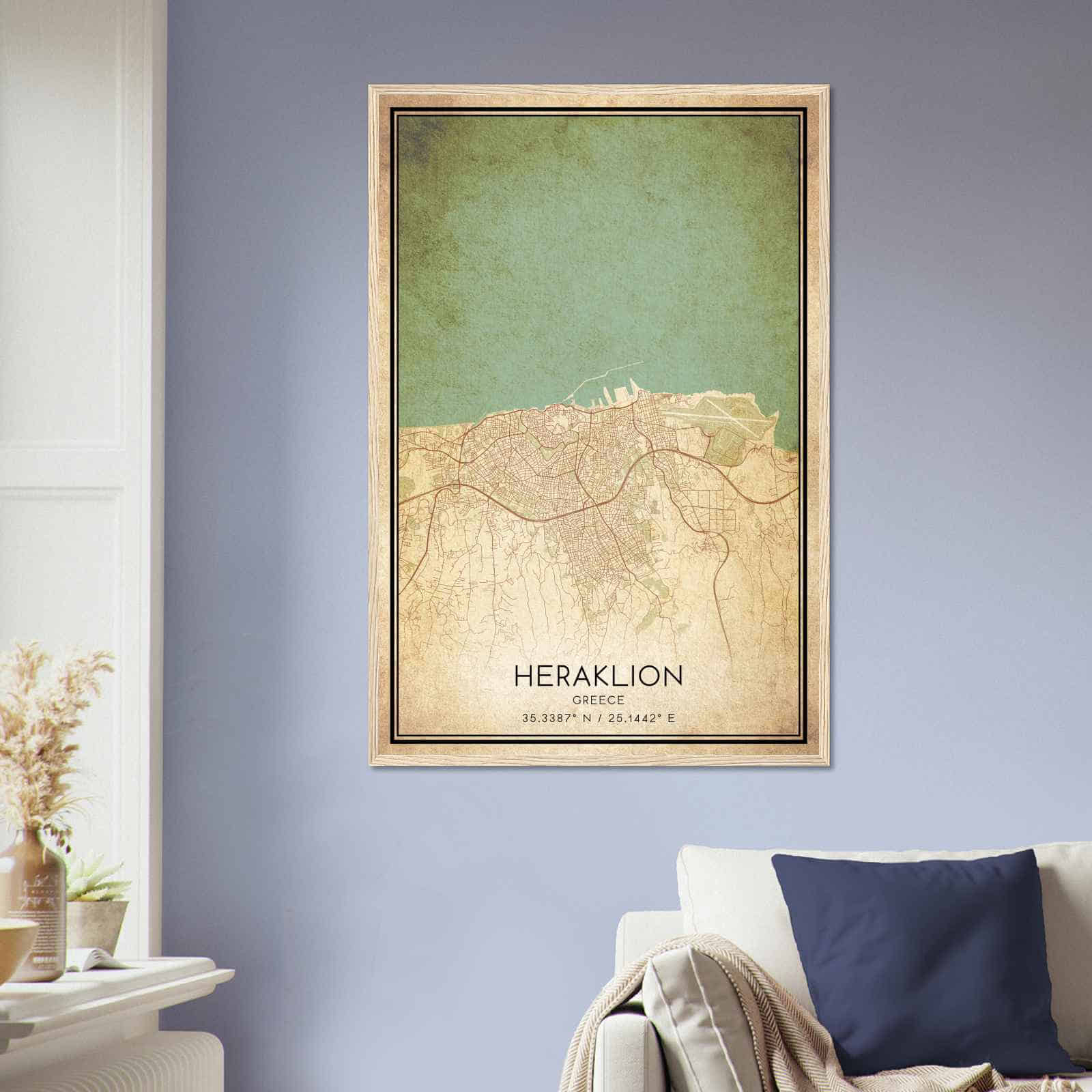 Deerfield Kansas Map Poster, Modern Home Decor Wall Art Print (Copy)