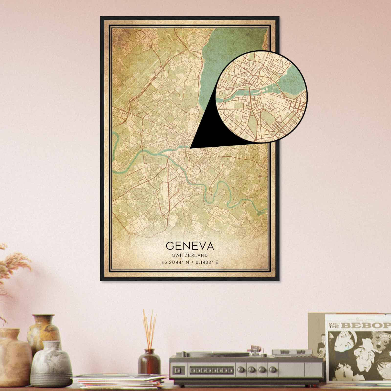 Deerfield Kansas Map Poster, Modern Home Decor Wall Art Print (Copy)
