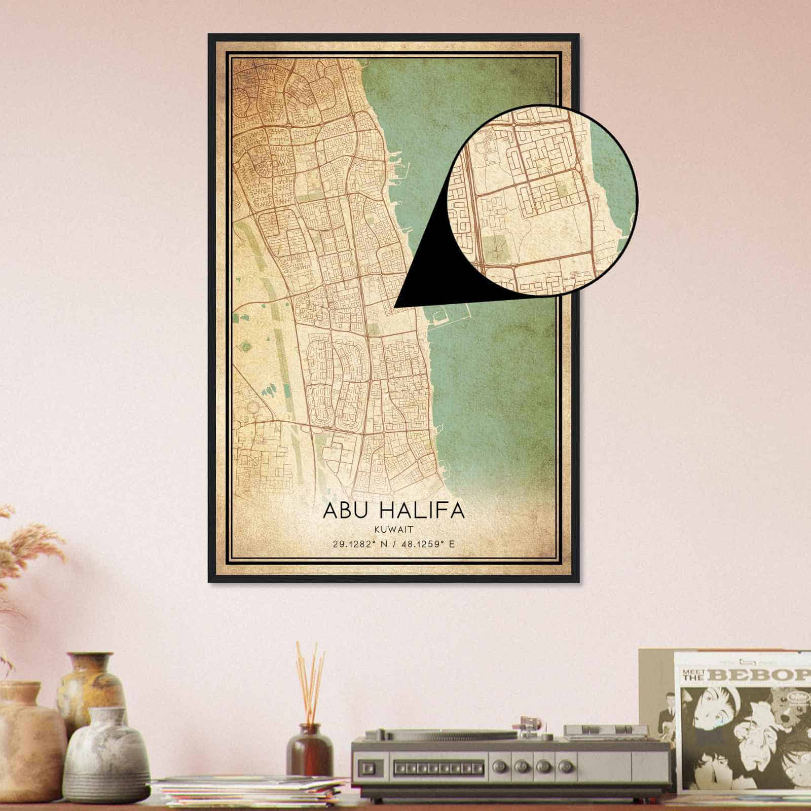 Deerfield Kansas Map Poster, Modern Home Decor Wall Art Print (Copy)