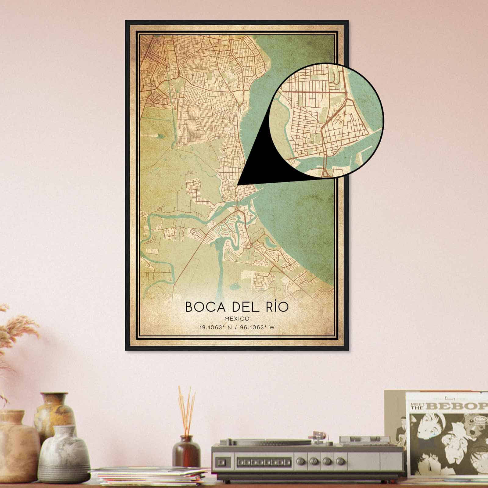 Deerfield Kansas Map Poster, Modern Home Decor Wall Art Print (Copy)