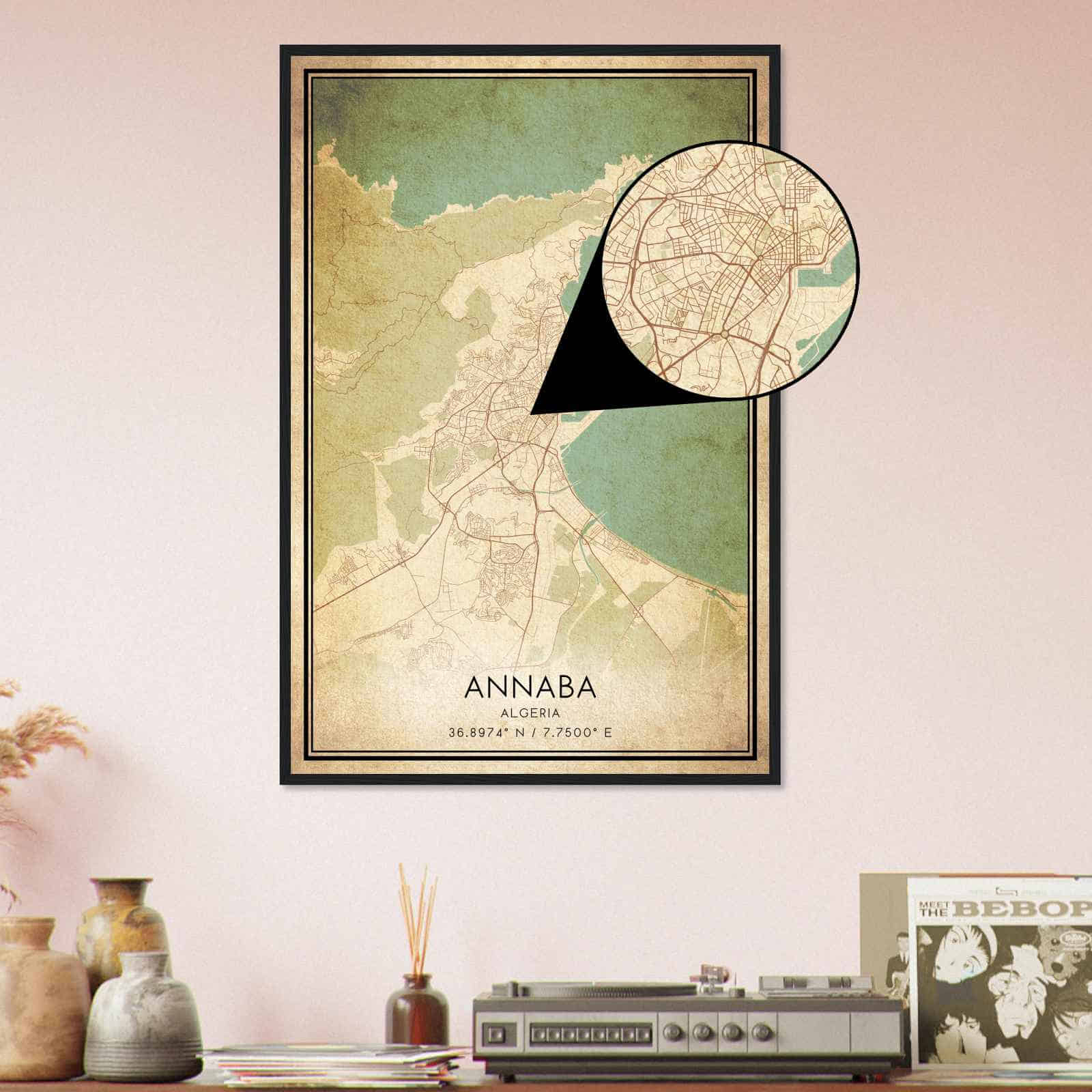 Deerfield Kansas Map Poster, Modern Home Decor Wall Art Print (Copy)