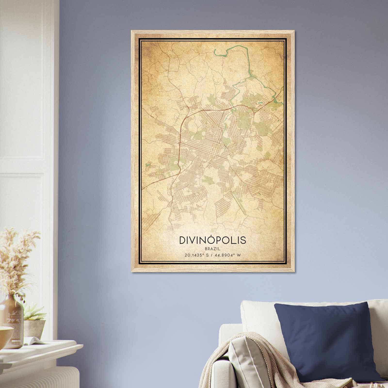 Deerfield Kansas Map Poster, Modern Home Decor Wall Art Print (Copy)