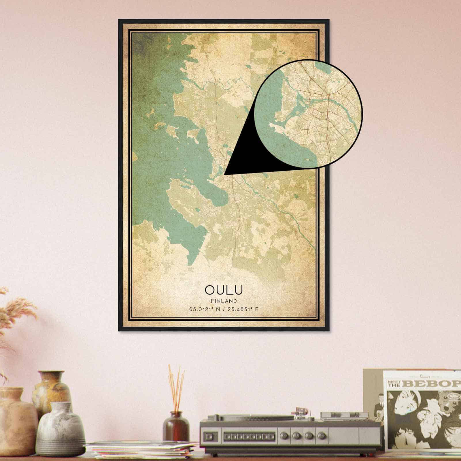 Deerfield Kansas Map Poster, Modern Home Decor Wall Art Print (Copy)