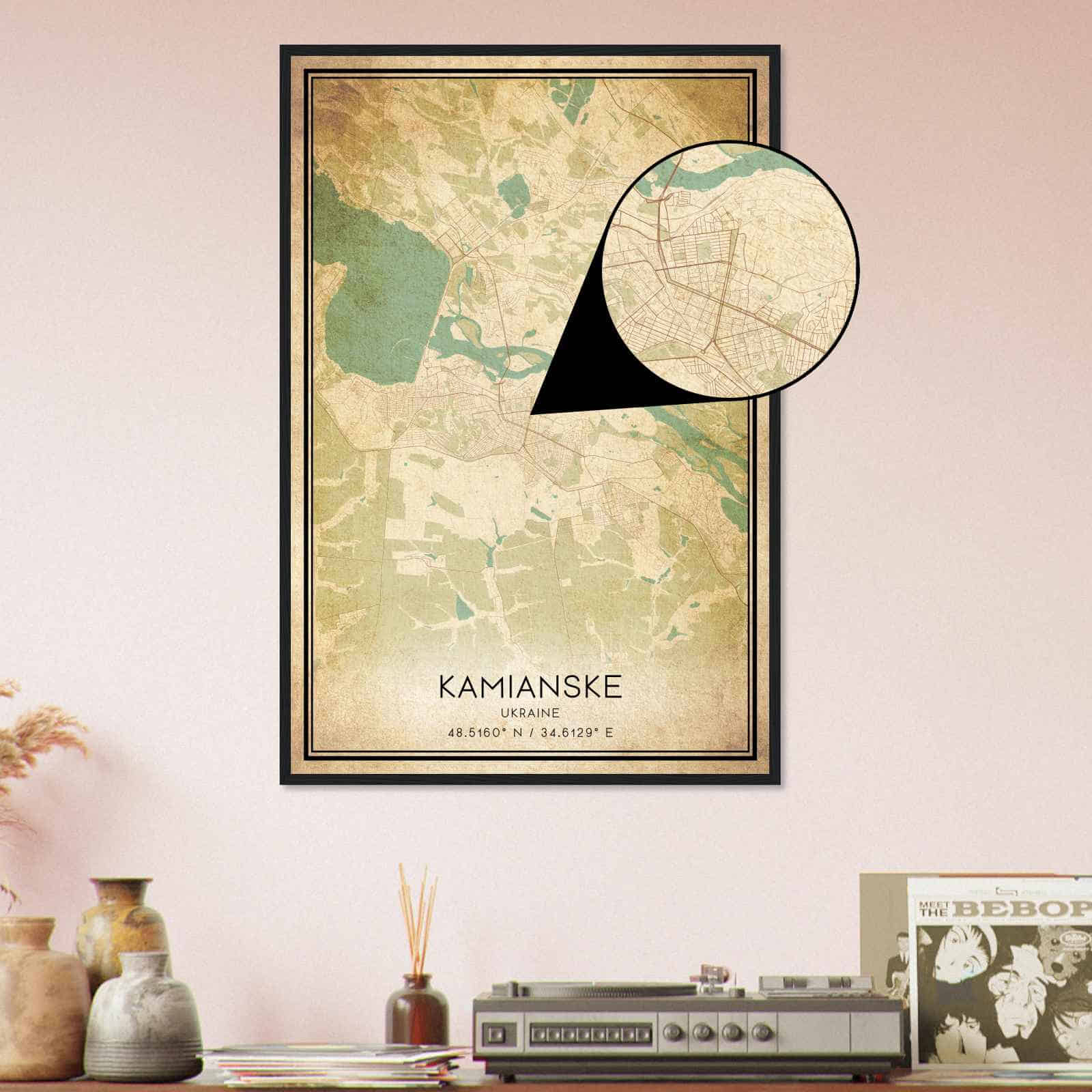 Deerfield Kansas Map Poster, Modern Home Decor Wall Art Print (Copy)