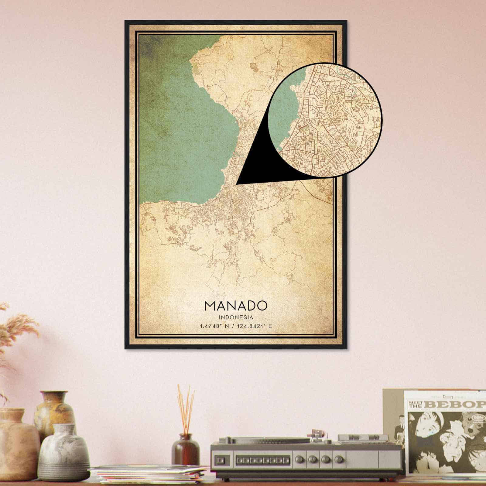 Deerfield Kansas Map Poster, Modern Home Decor Wall Art Print (Copy)