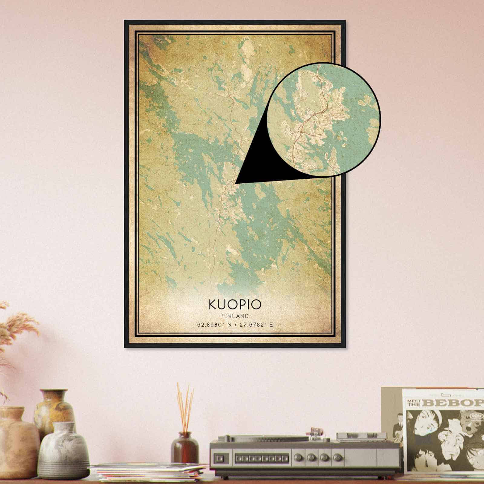 Deerfield Kansas Map Poster, Modern Home Decor Wall Art Print (Copy)