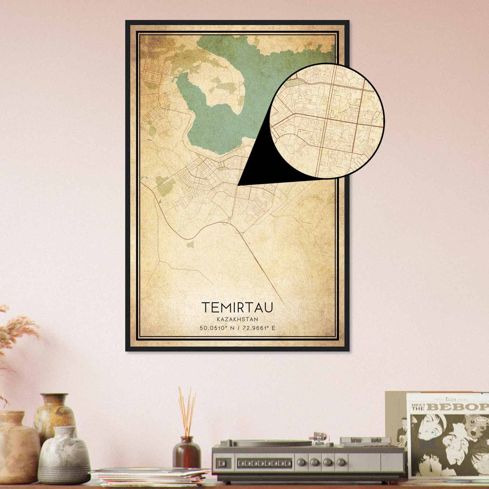 Deerfield Kansas Map Poster, Modern Home Decor Wall Art Print (Copy)