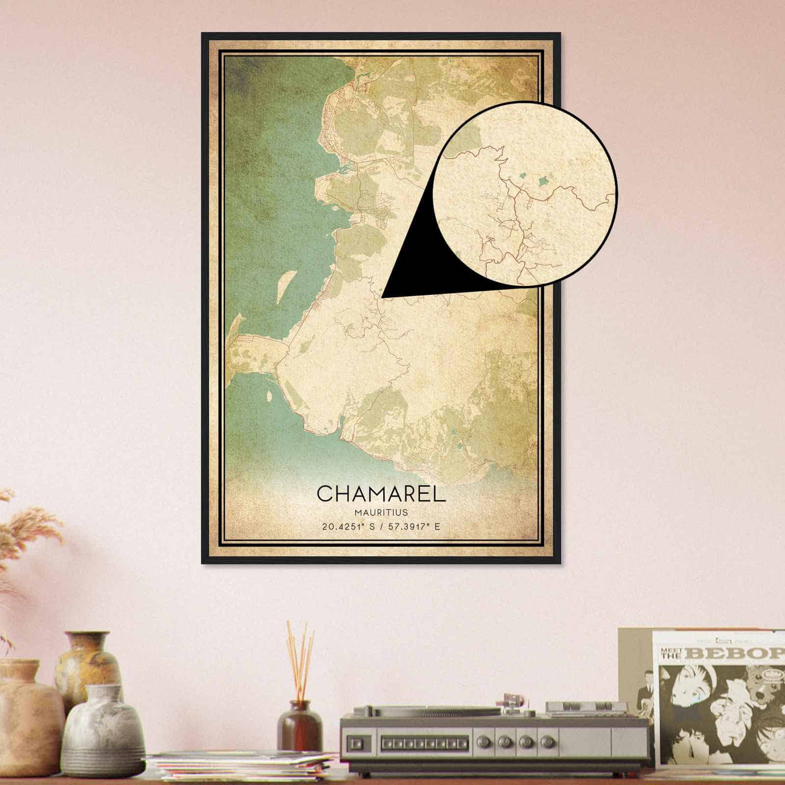 Deerfield Kansas Map Poster, Modern Home Decor Wall Art Print (Copy)