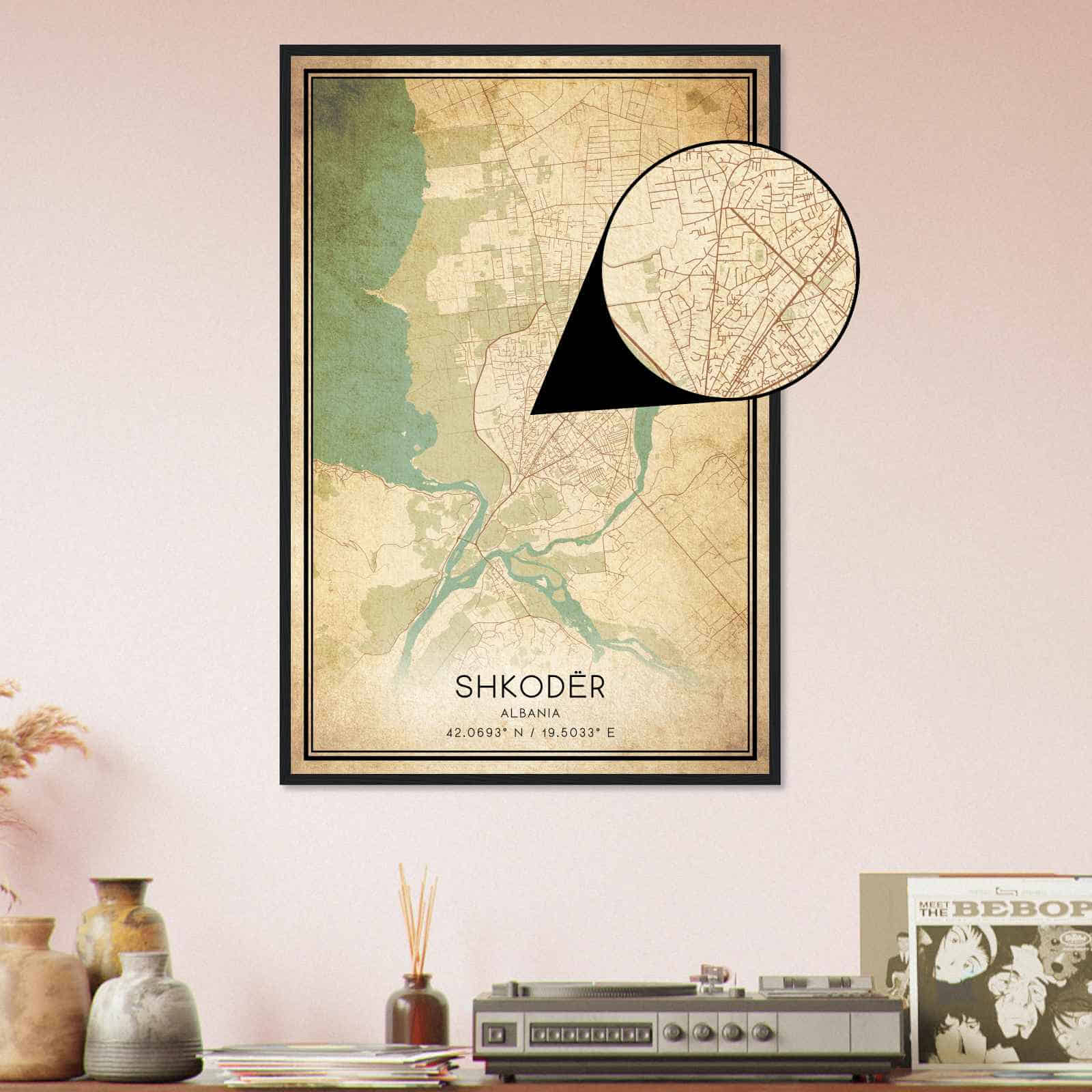 Deerfield Kansas Map Poster, Modern Home Decor Wall Art Print (Copy)