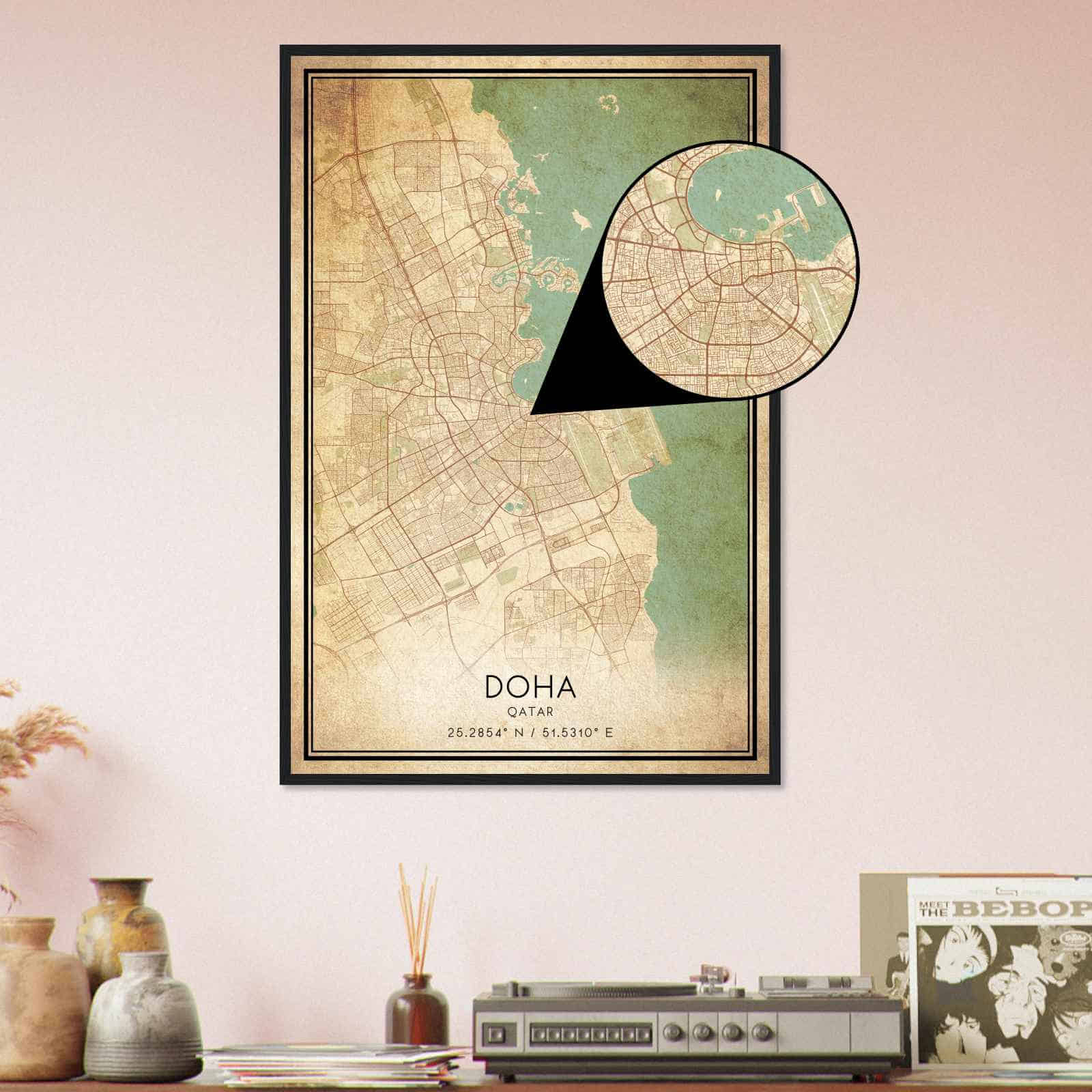 Deerfield Kansas Map Poster, Modern Home Decor Wall Art Print (Copy)