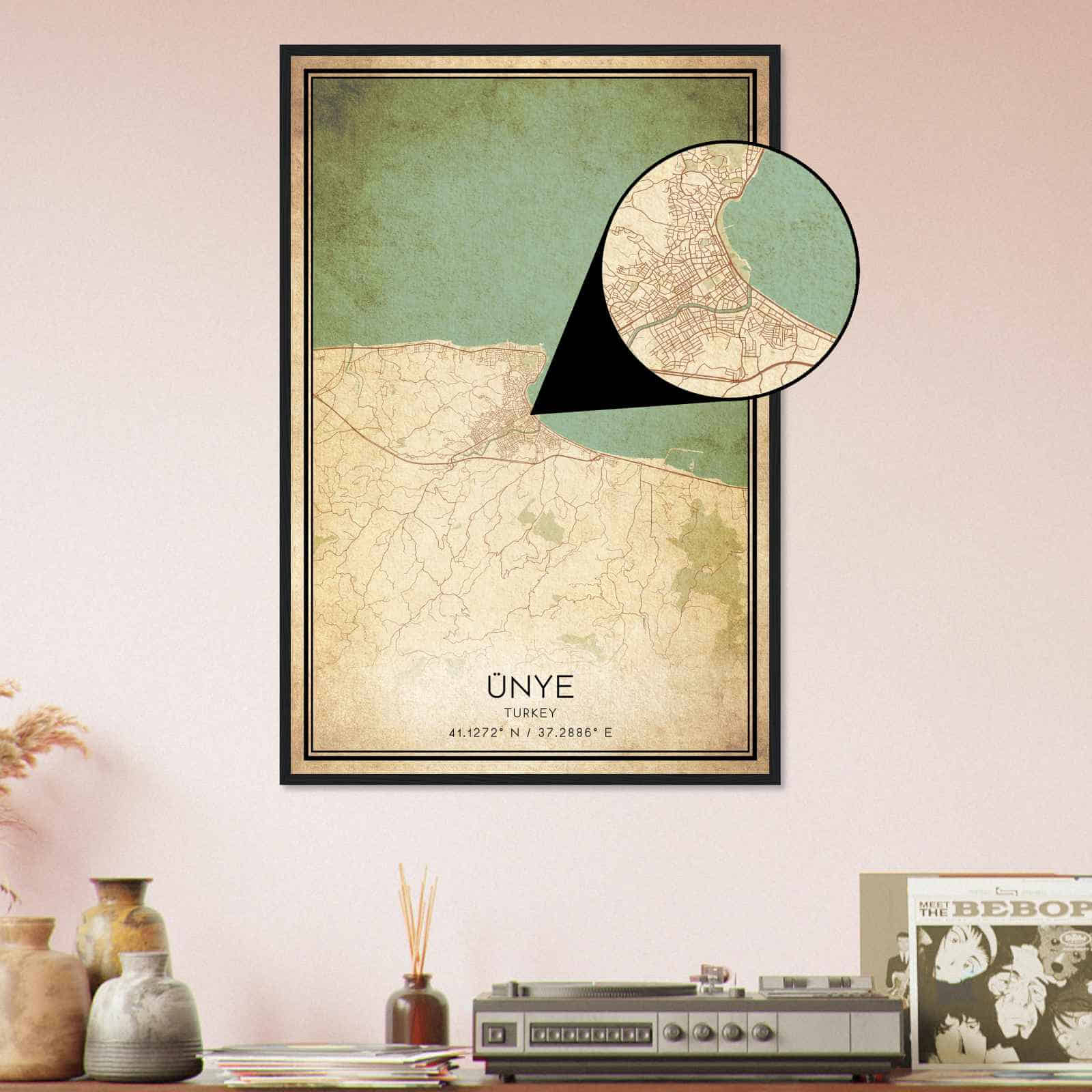 Deerfield Kansas Map Poster, Modern Home Decor Wall Art Print (Copy)