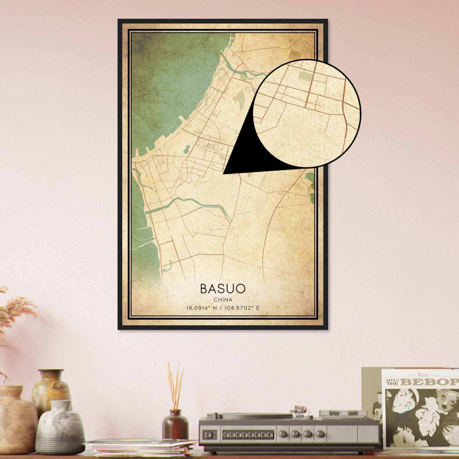 Deerfield Kansas Map Poster, Modern Home Decor Wall Art Print (Copy)