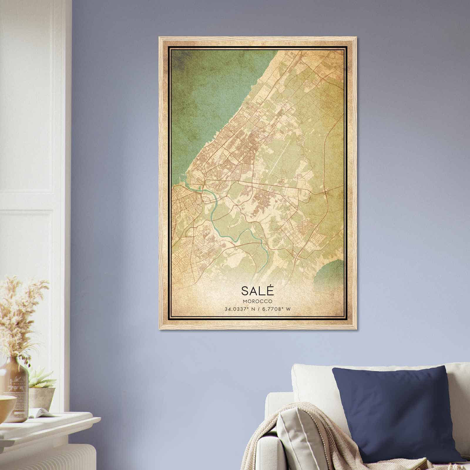 Deerfield Kansas Map Poster, Modern Home Decor Wall Art Print (Copy)