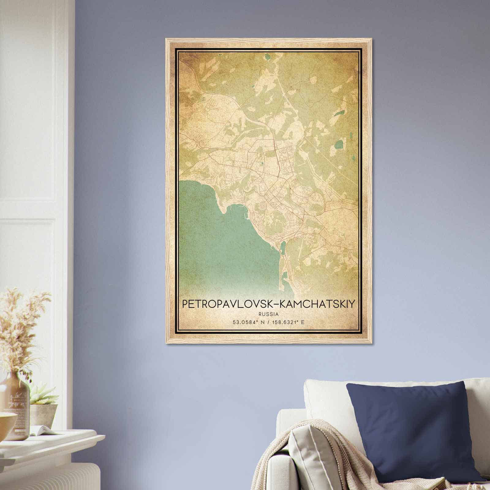 Deerfield Kansas Map Poster, Modern Home Decor Wall Art Print (Copy)